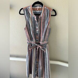 Harlow & Rose multi color cotton wrap midi dress size XL